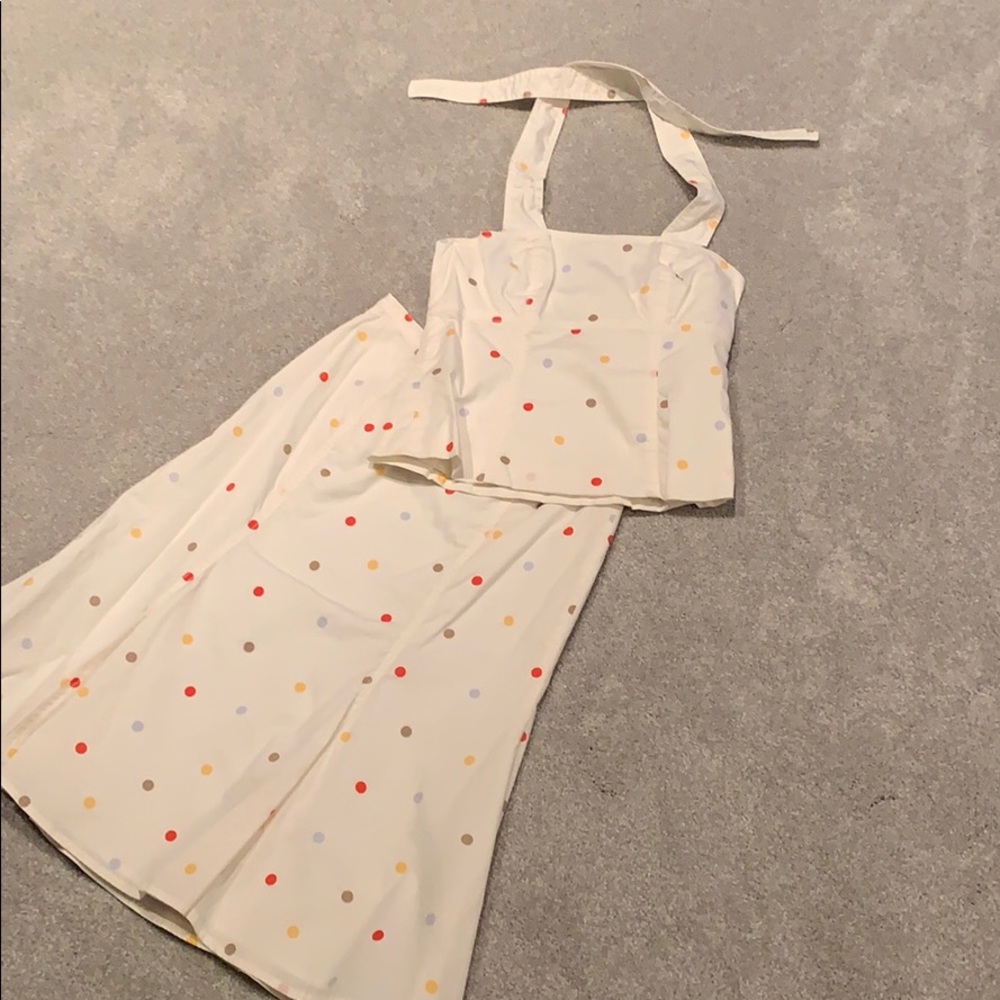 Polka dot halter and skirt